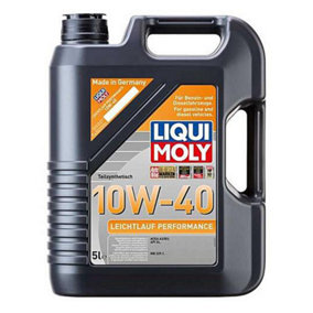 Liqui Moly 10W40 Engine Oil 5L Leichtlauf Performance 2536 ACEA A3 B3 MB 229.1