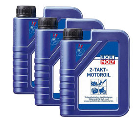 LIQUI MOLY 2 Stroke Semi Synthetic Engine Oil 3x1L