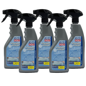 Liqui Moly Car Windscreen De-Icer Spray Melts Ice Snow 5x500ml
