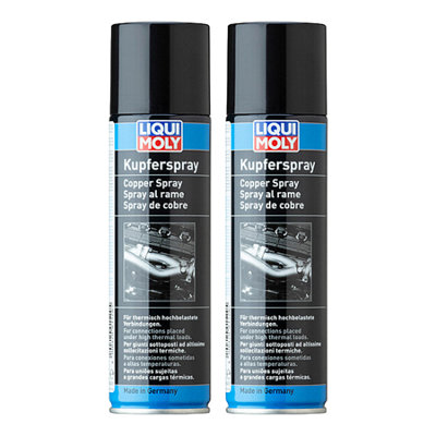 Liqui Moly Copper Spray Grease Anti-Seize Lubricant Heat Resistant Spray 2x250ml