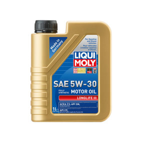 Liqui Moly LONGLIFE III 5W30 Fully Synthetic Engine Oil ACEA C3 API SN 1L