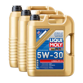 Liqui Moly LONGLIFE III 5W30 Fully Synthetic Engine Oil ACEA C3 API SN 3x5L