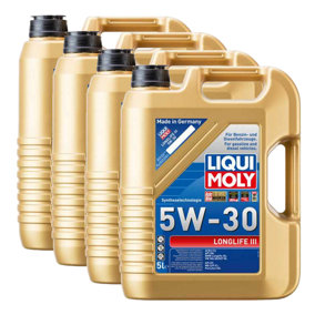 Liqui Moly LONGLIFE III 5W30 Fully Synthetic Engine Oil ACEA C3 API SN 4x5L