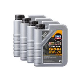 Liqui Moly TOP TEC 6200 0W-20 Fully Synthetic Engine Oil ACEA C5 Vw 508/509 4x1L