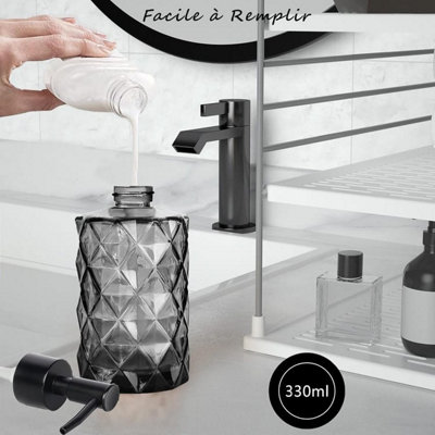 Liquid dish soap dispenser - 7.4 x 17.6 cm - 330 ml soap dispenser ...