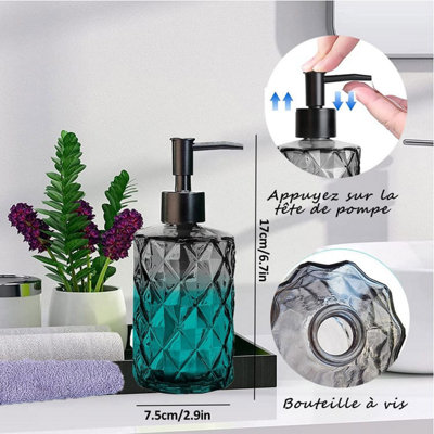 Liquid dish soap dispenser - 7.4 x 17.6 cm - 330 ml soap dispenser ...