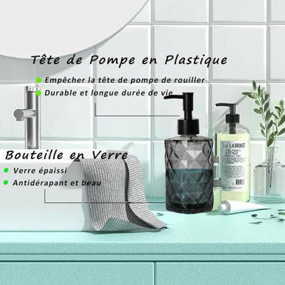 Liquid dish soap dispenser - 7.4 x 17.6 cm - 330 ml soap dispenser ...