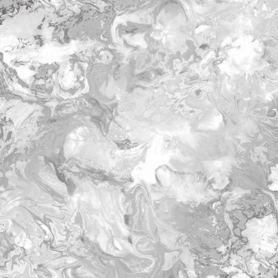 Liquid Marble Wallpaper In Silver