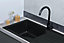 Liquida AGV100BL 1.0 Bowl BIO Composite Reversible Inset Black Kitchen Sink