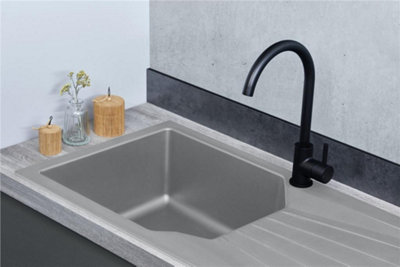 Liquida AGV100CG 1.0 Bowl BIO Composite Reversible Inset Grey Kitchen Sink