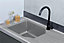 Liquida AGV100CG 1.0 Bowl Composite Reversible Inset Grey Kitchen Sink & Waste