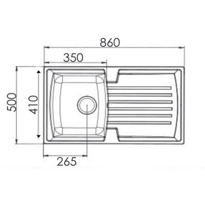 Liquida AR10GR 1 Bowl Composite Reversible Inset Grey Kitchen Sink ...