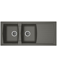 Liquida AR20GR 2.0 Bowl Composite Inset Reversible Large Grey Kitchen Sink