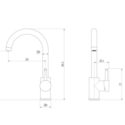 Liquida BHT311BR 3 In 1 Brushed Brass Kitchen Instant Boiling Hot Water Tap