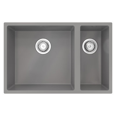 Liquida CM670GR 1.5 Bowl Comite Undermount / Inset Matt Grey Kitchen Sink