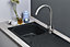 Liquida CMP5BL 1.0 Bowl Reversible Inset Black Kitchen Sink With Waste Kit