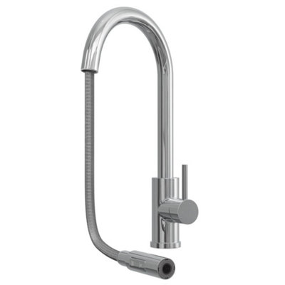 Liquida CT452CH Single Lever Pull Out Mono Mixer Chrome Kitchen Mixer Tap