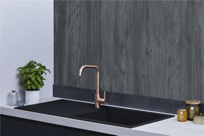 Liquida CU10BL 1.0 Bowl Composite Reversible Inset Black Kitchen Sink With Waste