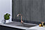 Liquida CU10GR 1.0 Bowl Composite Reversible Inset Grey Kitchen Sink With Waste