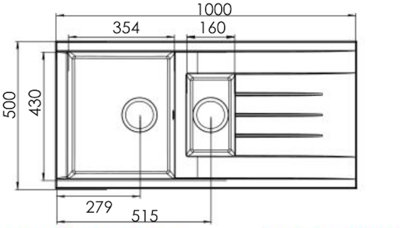 Liquida CU15GR 1.5 Bowl Composite Reversible Inset Grey Kitchen Sink With Waste