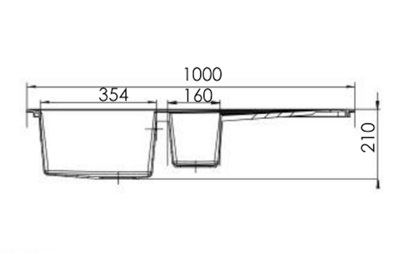 Liquida CU15GR 1.5 Bowl Composite Reversible Inset Grey Kitchen Sink With Waste