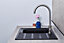 Liquida DK5BL 1.0 Bowl Composite Reversible Inset Black Kitchen Sink With Waste