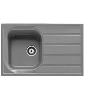 Liquida DK5GR 1.0 Bowl Compact SMC Inset Reversible Grey Kitchen Sink