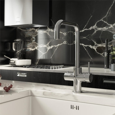 Liquida EBT311CH 3 in 1 Chrome Instant Boiling Hot Water Kitchen Tap