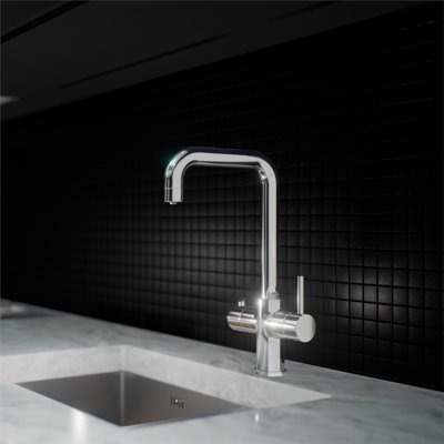 Liquida EBT311CH 3 in 1 Chrome Instant Boiling Hot Water Kitchen Tap
