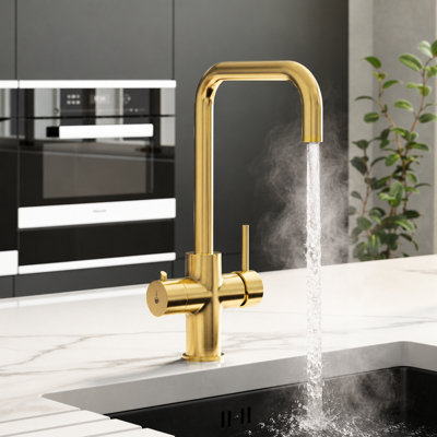 Liquida EBT411BR 4-in-1 Brushed Brass Instant Boiling Hot & Filter ...