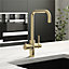 Liquida EBT411BR 4 In 1 Brushed Brass Instant Boiling Water Kitchen Tap