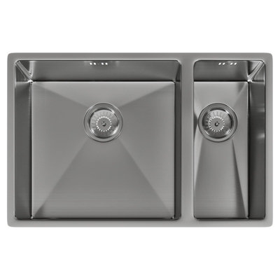 Liquida EL670BS 1.5 Bowl Undermount Brushed Steel Kitchen Sink