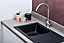 Liquida EW10BL 1.0 Bowl Composite Reversible Inset Black Kitchen Sink With Waste