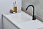 Liquida EW10WH 1.0 Bowl Composite Reversible Inset White Kitchen Sink With Waste