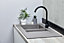 Liquida EW15GR 1.5 Bowl Composite Reversible Inset Grey Kitchen Sink With Waste