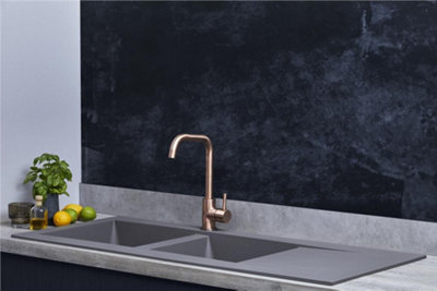 Liquida EW20GR 2.0 Bowl Composite Inset Reversible Grey Kitchen Sink