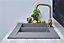 Liquida EW20GR 2.0 Bowl Composite Inset Reversible Grey Kitchen Sink