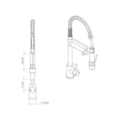 Liquida GR267BR Brushed Brass Kitchen Tap With Swivel Spout & Directional Spray
