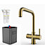 Liquida HT42BG 4 In 1 Brushed Gold Instant Boiling Water Kitchen Tap