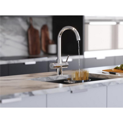 Liquida HT43CH 4 in 1 Chrome Instant Boiling Water Kitchen Tap