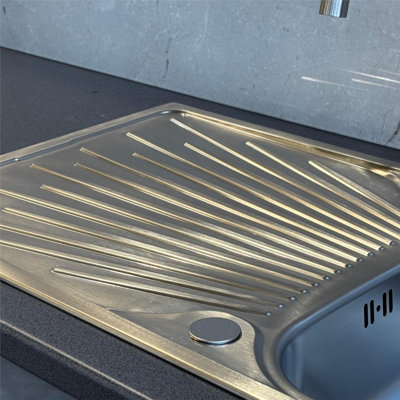 Liquida JAV10SS 1.0 Bowl Reversible Stainless Steel Kitchen Sink With Waste