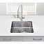 Liquida K0124SS 1.0 Bowl Reversible Undermount Stainless Steel Kitchen Sink
