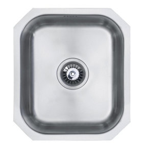 Liquida K1006SS 1.0 Bowl Reversible Undermount Stainless Steel Kitchen Sink