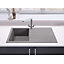 Liquida LG100GR 1.0 Bowl Reversible Inset Grey Granite Kitchen Sink