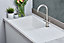 Liquida LP10WH 1.0 Bowl Composite Reversible Inset White Kitchen Sink With Waste
