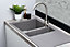 Liquida LP15GR 1.5 Bowl Composite Inset Reversible Grey Kitchen Sink