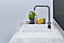 Liquida LP20WH 2.0 Bowl Composite Inset Reversible White Kitchen Sink
