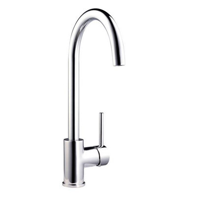 Liquida LS04CH Monobloc Swan Neck Single Lever Chrome Kitchen Mixer Tap