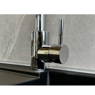 Liquida LSS100 1.0 Bowl Stainless Steel Kitchen Sink With Salina Chrome Tap