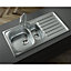 Liquida NR150SS 1.5 Bowl Reversible Inset Stainless Steel Kitchen Sink
